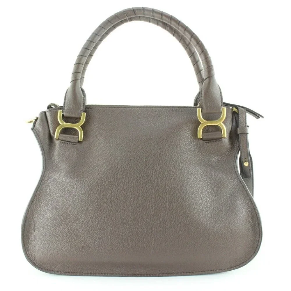 Chloe Grey Leather Medium Marcie 2way Flap Bag 1CH0509